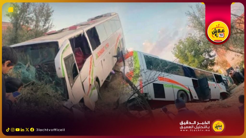 الالطاف الإلهية تنجي ركاب حافلة من موت محقق.